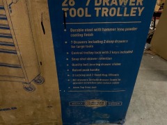 26 Inch 7 Drawer Tool Trolley - Blue (Tools NOT included) - 6