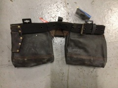 2x Leather Tool Apron and 1x Leather Nailbag Tool Pouch - 6