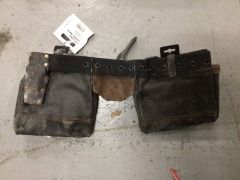 2x Leather Tool Apron and 1x Leather Nailbag Tool Pouch - 6