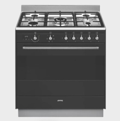 Smeg 90cm Dual Fuel Upright Cooker Anthracite FS9606AS-1