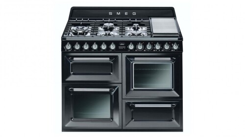 Smeg 110cm Freestanding Thermoseal Gas/Electric Cooker Black TRA4110BL