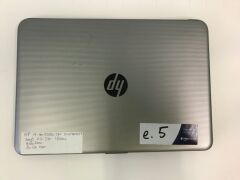 Hewlett Packard Notebook Computer, Model: 14-an025AU, Serial No: 5CG7117077, 14" display - 2