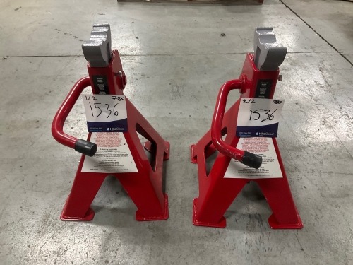 8000kg Ratchet Style Axle Stands - Pair