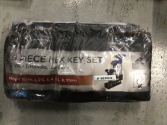 5x 2-10mm T-Handle Hex Key 8 Piece Metric Ball End - 2