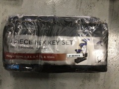 4x 2-10mm T-Handle Hex Key 8 Piece Metric Ball End - 2