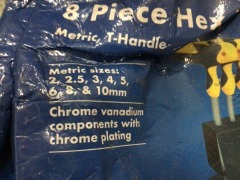 2x 8 Piece Metric T-Handle Hex Key Set - 5