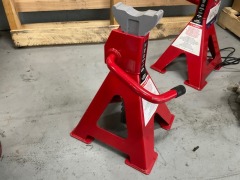 8000kg Ratchet Style Axle Stands - Pair - 2