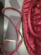 Prada Tessuto Gaufre Nylon Top Handle Fuchsia Pink Handbag B1336H - 5
