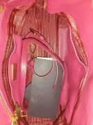 Prada Tessuto Gaufre Nylon Top Handle Fuchsia Pink Handbag B1336H - 6