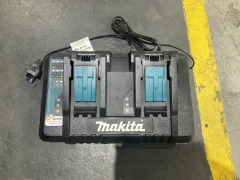 Box of Makita Batteries & Chargers - 9