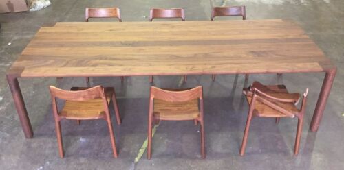 Molloy Dining Table with 6 timber dining chairs.