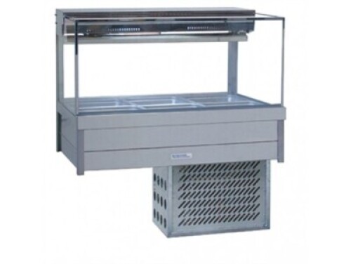 Roband Erx23Rd Straight Glass Cold Food Display On Et26 Trolley W/Castors