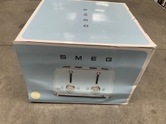 DNL Smeg 50's Retro Style 4 Slot Wide Toaster - Cream TSF03CRAU - 3