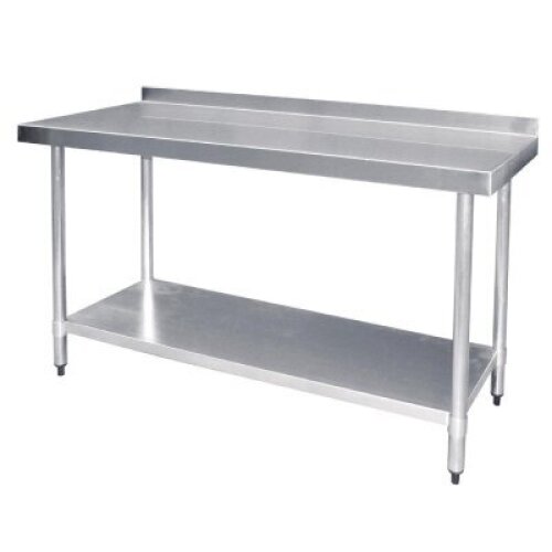 Stainless Steel Kitchen Work Bench W/Splash Back