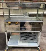Roband Erx23Rd Straight Glass Cold Food Display On Et26 Trolley W/Castors - 2