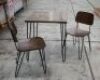 Cafe Ideas Hairpin Cafe Tabletop W/ 2 X Matching Chairs