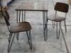 Cafe Ideas Hairpin Cafe Tabletop W/ 2 X Matching Chairs