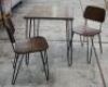 Cafe Ideas Hairpin Cafe Tabletop W/ 2 X Matching Chairs