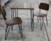 Cafe Ideas Hairpin Cafe Tabletop W/ 2 X Matching Chairs