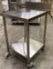 Stainless Steel Kitchen Work Bench On Castors W/Splash Back - 2