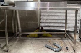 Stainless Steel Kitchen Work Bench W/Splash Back - 2