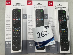 3x One For All Replacement Remote for Sony TV with NET-TV UE-URC4912 - 2