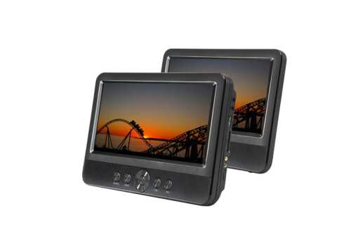 Lenoxx Pdvd1030 10" Inch Twin Screen Portable Dvd Player Dvd/Cd/