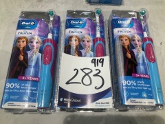 3x Oral B Vitality Kids Power Electric Toothbrush - Frozen VITALITYFR - 3