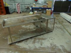 Stainless Steel Wet Area L Shape Bench 2850X1600X1200 With 160Mm Splash Back - 2