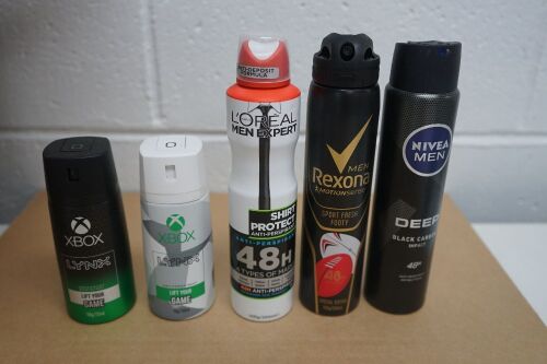41x Assorted Men's Deodorant incl. Lynx, Loreal, Rexona & Nivea - NSW PICK UP ONLY