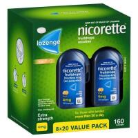 Nicorette Quit Smoking Cooldrops Fresh Fruit Lozenges 4mg 160 Pieces x4