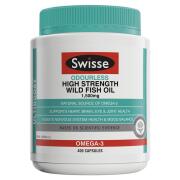 Swisse Ultiboost Odourless High Strength Wild Fish Oil 1500mg 400 Capsules x4