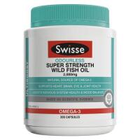 4x Swisse Ultiboost Odourless Super Strength Wild Fish Oil 2000mg 300 Capsules