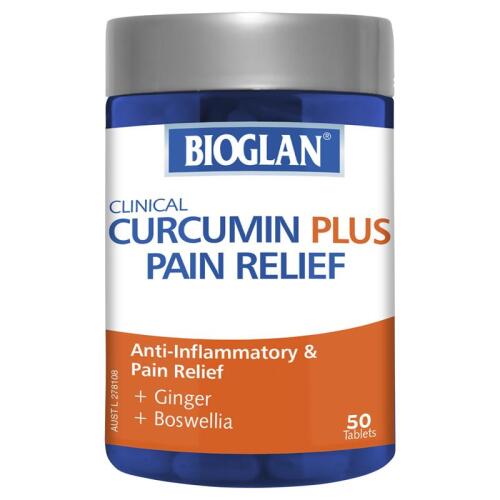 Bioglan Clinical Curcumin Plus Pain Relief 50 Tablets x4