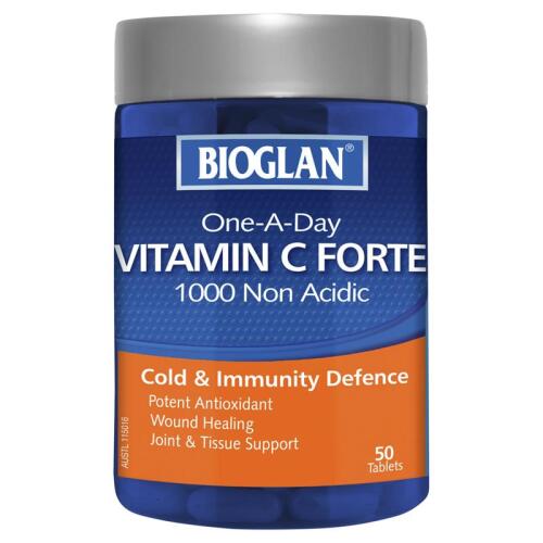 Bioglan One-a-Day Vitamin C Forte 1000mg 50 Tablets x8