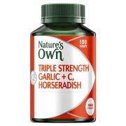 Nature's Own Triple Strength Garlic C Horseradish 100 Tablets x5