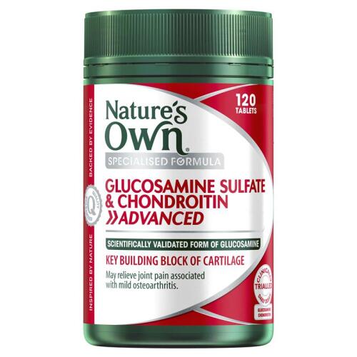Nature's Own Glucosamine Sulfate & Chondroitin Advanced 120 Tablets x3