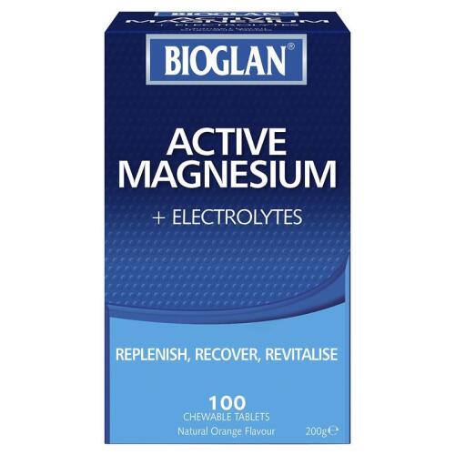Bioglan Magnesium + Electrolyte 100 Chewable Tablets x3