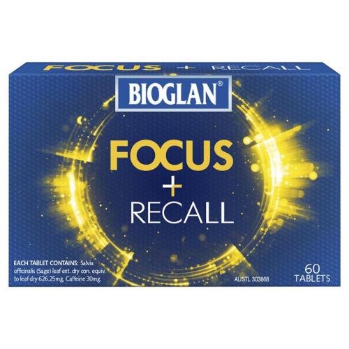 Bioglan Focus + Recall 60 Tablets x2