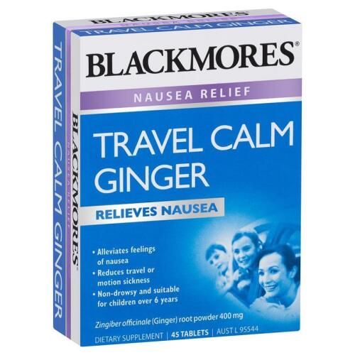 Blackmores Travel Calm Ginger 45 Tablets x5