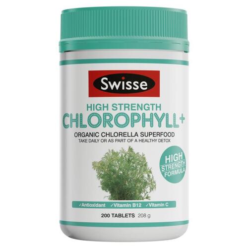 Swisse High Strength Chlorophyll+ 1000mg 200 Tablets x2