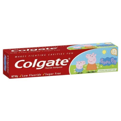 Colgate Peppa Pig Kids Toothpaste Sparkling Mint Gel 2-5 years 80g x 11, Colgate Toothpaste My First Colgate Junior - 45g x5