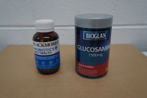Bioglan Glucosamine 1500mg 200 Tablets x2, Blackmores Probiotics+ Daily Health 90 Capsules x2