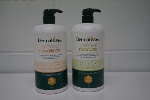 Dermaveen Oatmeal Shampoo 1 Litre x4, Dermaveen Oatmeal Conditioner 1 Litre x4