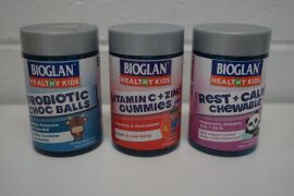 Bioglan Gummies Probiotic 50 Chocolate Balls x6, Bioglan Kids Vitamin C + Zinc 70 Gummies x2, Bioglan Kids Rest And Calm 50 Tablets x2