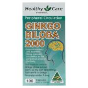 Healthy Care Ginkgo Biloba 2000 100 Capsules x24