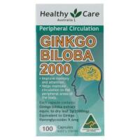 Healthy Care Ginkgo Biloba 2000 100 Capsules x24