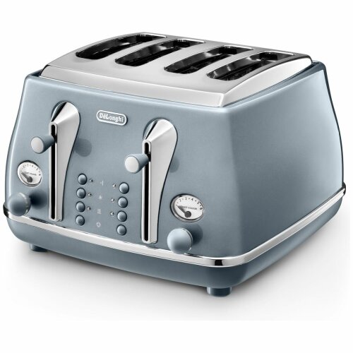 Delonghi Icona Metallics 4 Slice Toaster Blue CTOT4003AZ