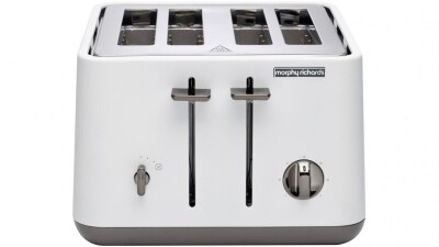 Morphy Richards Aspect Chrome Trim 4 Slice Toaster White 240024