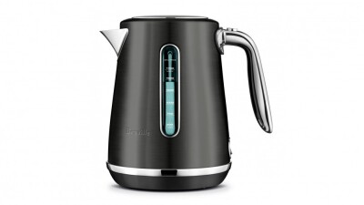 Breville The Soft Top Luxe 1.7L Kettle - Black Stainless Steel BKE735BST4JAN1